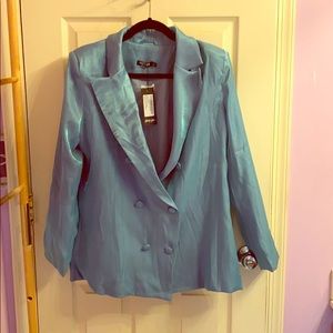 Metallic Oversized Double breasted blazer